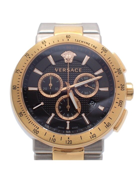 Versace Mystic Sports Chronograph Quartz Watch Duo Black Dial SS Vfg Pawn main image 8